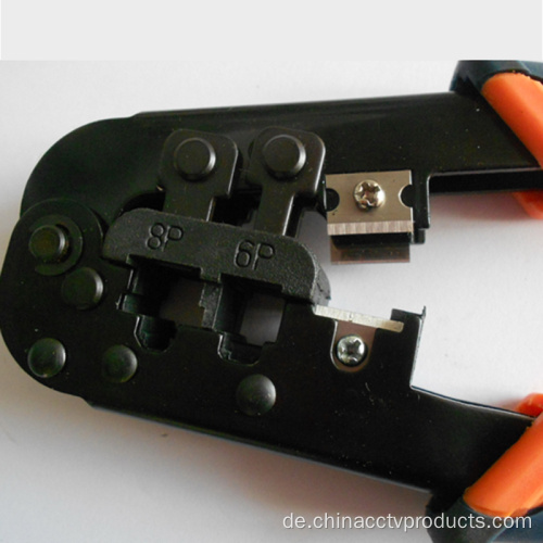 Cutter-Stripper-Crimp in einem RJ45 Crimpwerkzeug